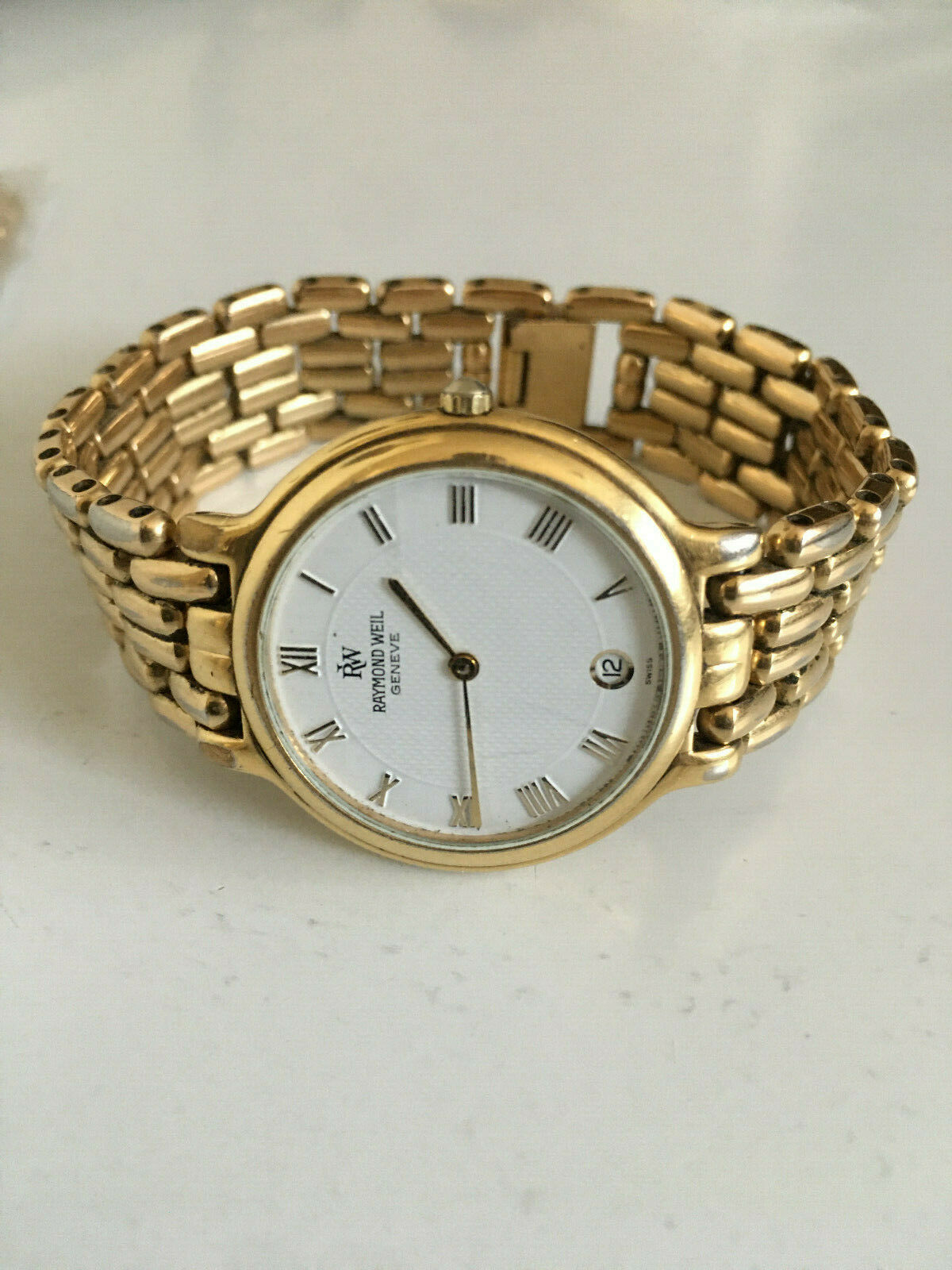 Raymond Weil Geneve 9146 Watch Running 18k Gold Plated 32mm