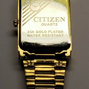 Men s CITIZEN 23k Gold Plated Quartz Watch Japan Movement New Battery WatchCharts Marketplace