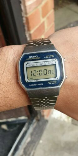 Ultra rare Vintage Casio casiotron Digital watch.Casio 46CS-27 