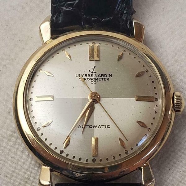 VINTAGE ULYSSE NARDIN CHRONOMETER 10K GOLD GF 17J 17 JEWEL AUTOMATIC ...