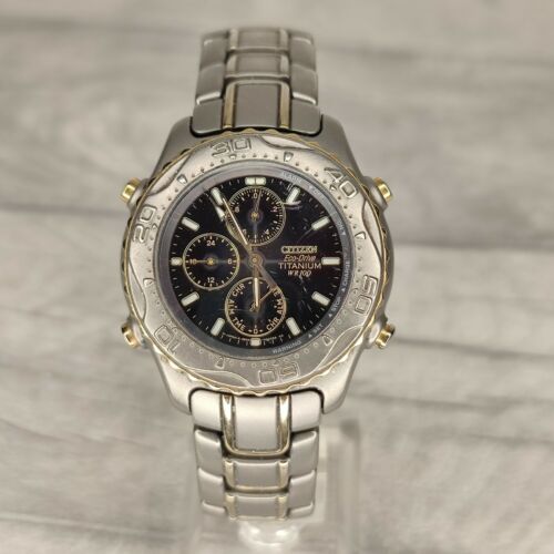 Citizen Eco-Drive Titanium 0855 Alarm hotsell Chronograph Herrenuhr 42 mm