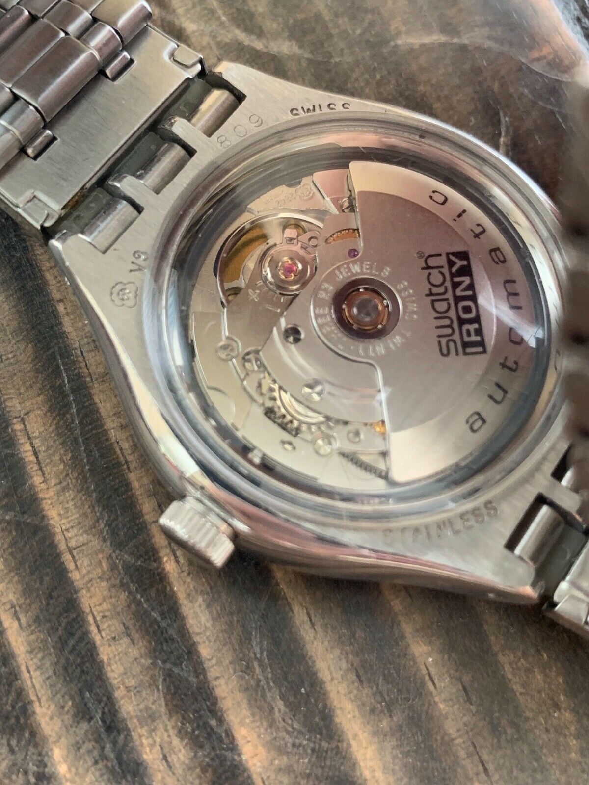 Swatch Swiss Watch Irony 40mm Automatic 23 jewels Skeleton AG-1996 