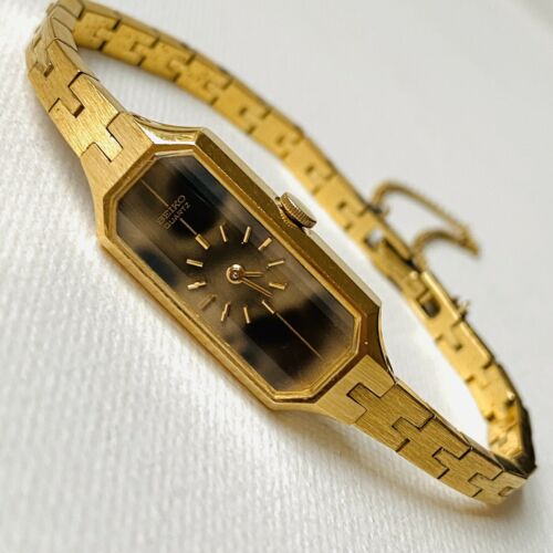 Vintage 1982 Seiko Women's Faceted Glass Gold Bracelet Watch 1320-5989  WORKS! | WatchCharts