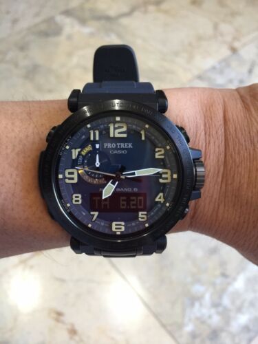 Casio Protrek Triple Sensor Navy Blue Series Watch Prw 6600y 2 Watchcharts