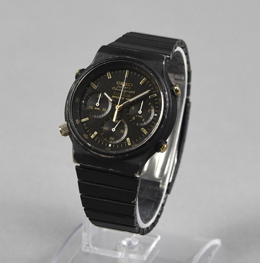 RARE Vintage Seiko Titanium Chronograph Quartz Sports 100 Watch 7A28-7069 |  WatchCharts