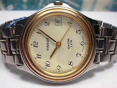 TISSOT SEASTAR DATE 2 TONE QUARTZ MEN S WATCH ARABIC WatchCharts