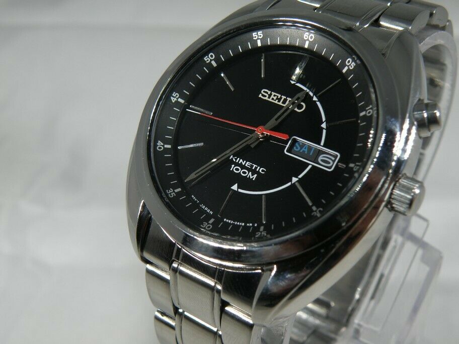 MEN S SEIKO KINETIC AUTO 5M63 0AK0 WATCH V. GOOD COND. BOXED