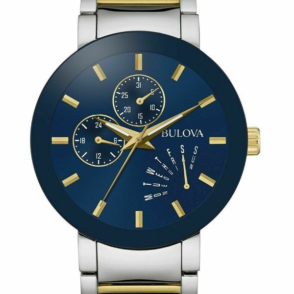 Bulova Men's ''Futuro Day/Date Two-Tone Stainless Steel Quartz Watch ...