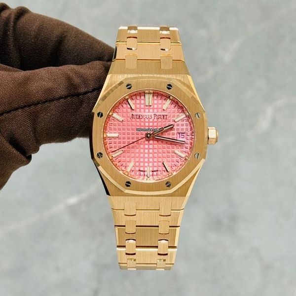2024 Audemars Piguet Royal Oak 77450OR Salmon Rose Gold 34mm ...