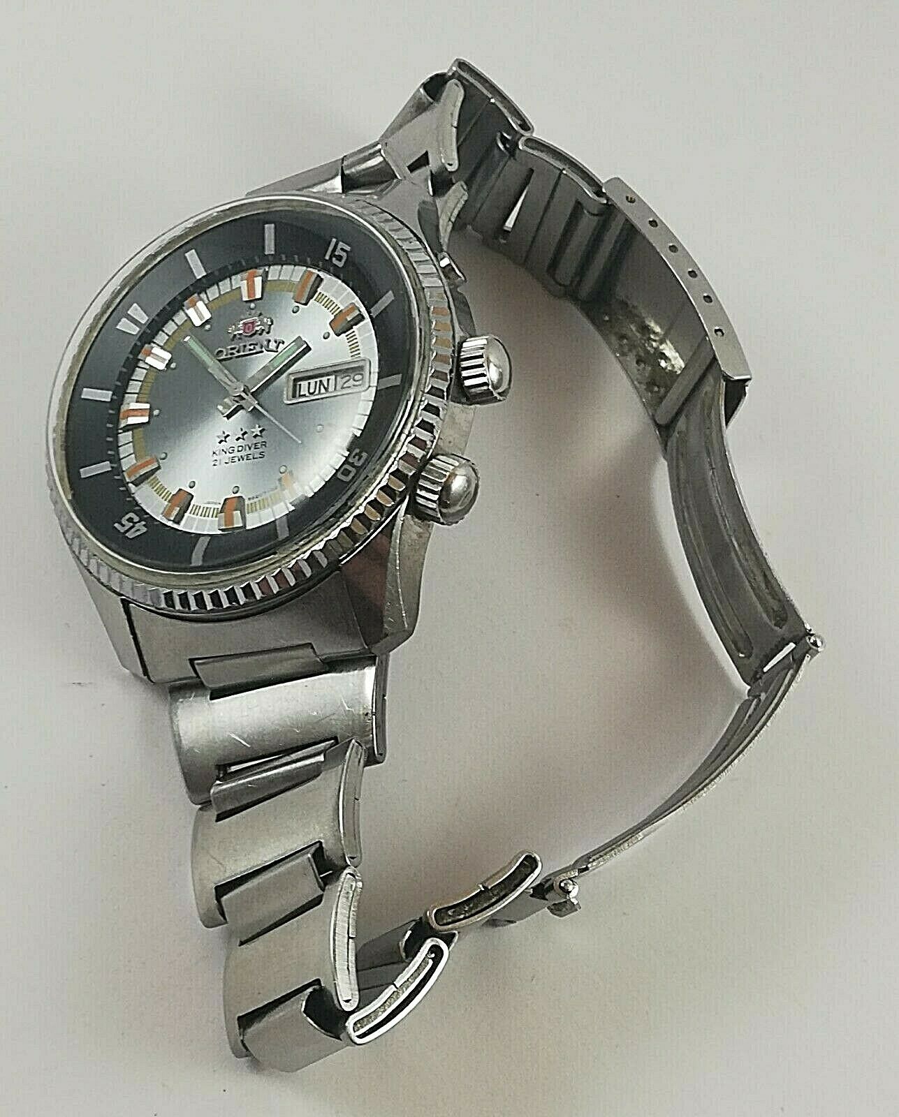 Vintage ORIENT KING DIVER Automatic 21 Jewels Watch 0469620 Japan 
