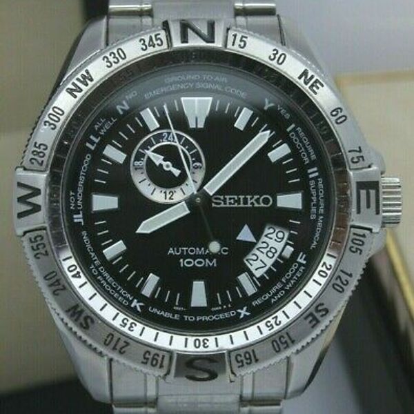 Seiko Superior SSA091 Mens Compass Bezel Automatic Watch w Bracelet 4r37-00k0  *R | WatchCharts