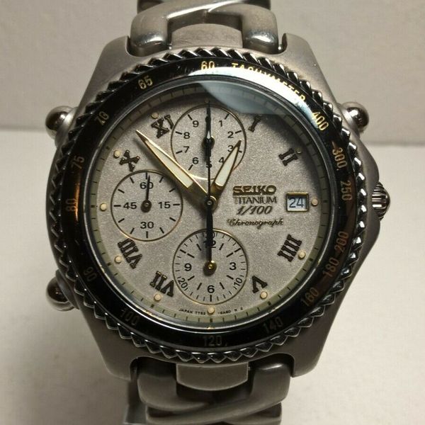 Vintage Seiko Leganza SBBT017 Titanium 7T52-6A60 1/100 sec
