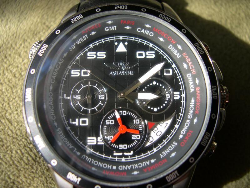 SOLD Aviator AVW7770G59 World Time Pilot Affordable Chrono only