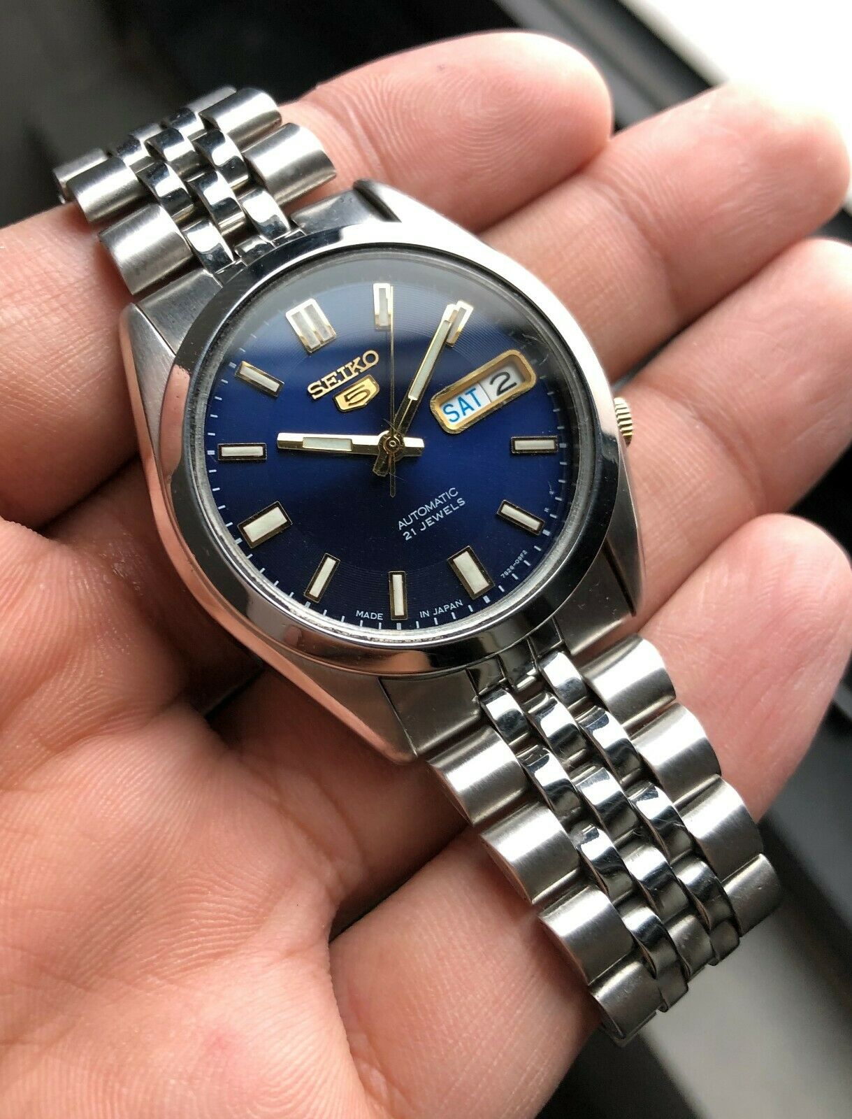 seiko 5 blue