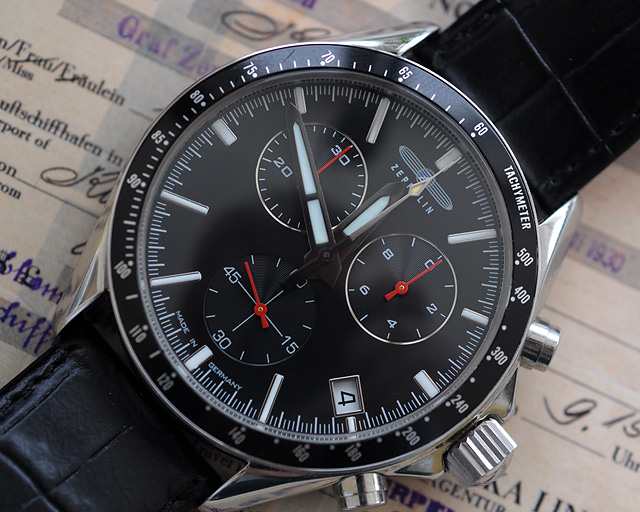 Zeppelin black line chronograph sale