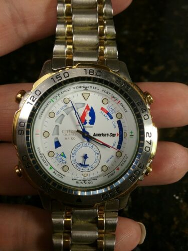 1992 Citizen Quartz WR100 America's Cup Yacht Men's Multi-Function