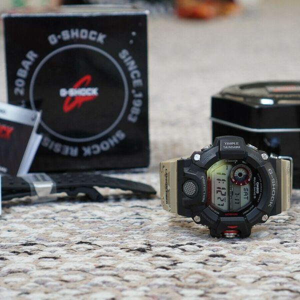 G-Shock Rangeman on Desert Camouflage Tan Carbon Fiber Strap , Casio ...