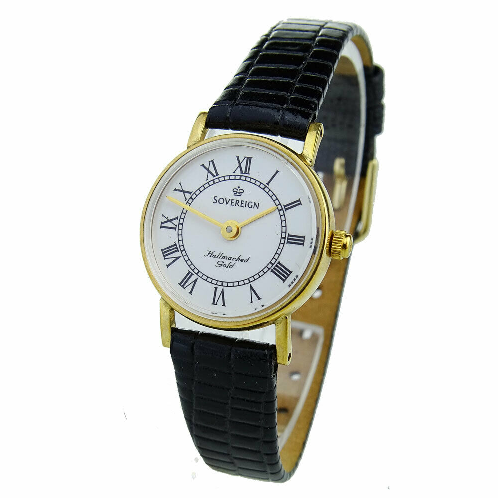 SOVEREIGN HALLMARKED 9CT GOLD LADIES WRISTWATCH WatchCharts