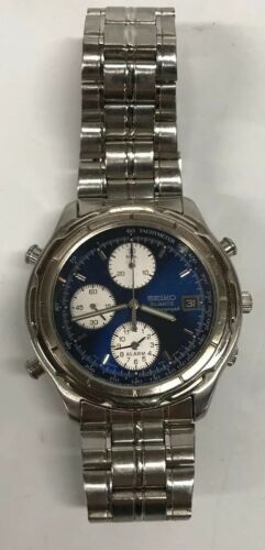 Seiko Quartz Chronograph Stainless Steel Watch 7T32 6E69