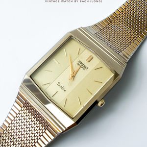 SEIKO DOLCE 8N45-5030 QUARTZ DATEメンズウォッチ Vintage Seiko Dolce 8N45-5030 Quartz Watch from September