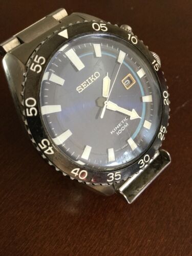 Seiko 5M82-0AG0 Men's Kinetic Movement Stainless Steel Watch - NO BOX |  WatchCharts