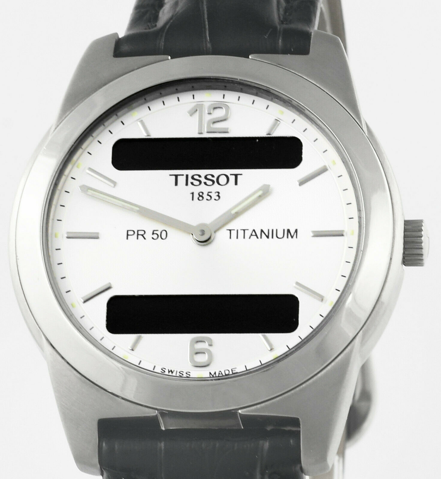 Rare TISSOT PR 50 All Titanium J390 490 Aerospace Vintage Mens