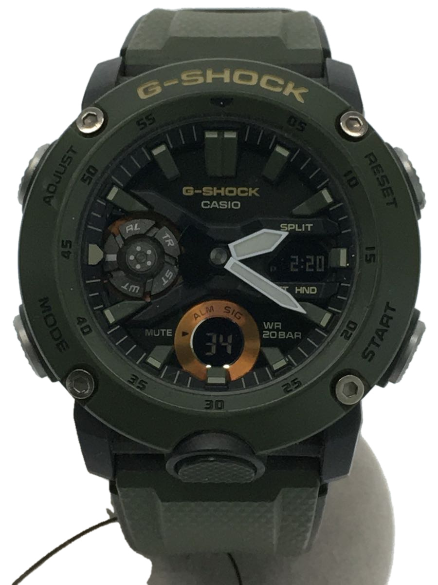 Used] CASIO Quartz watch G-SHOCK/Digi-Ana/Rubber/Green/Khaki/GA