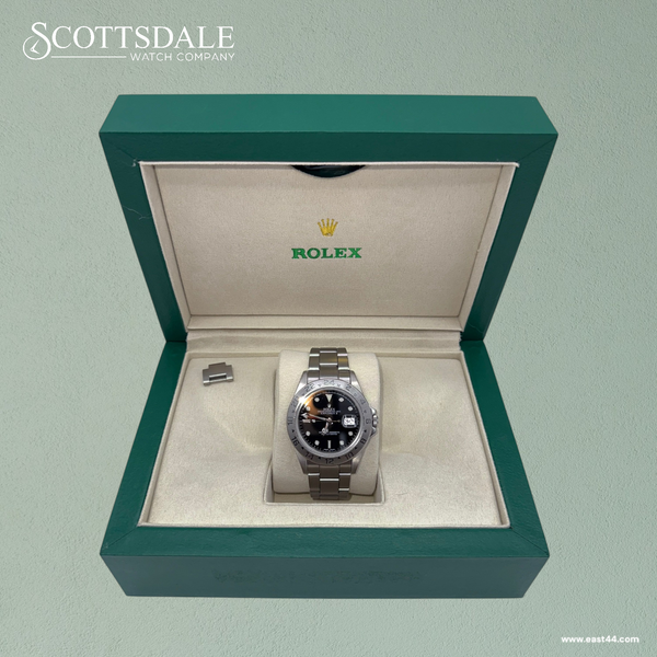 2007 Rolex Explorer II 16570 Steel Black Dial NO HOLES Automatic Date ...