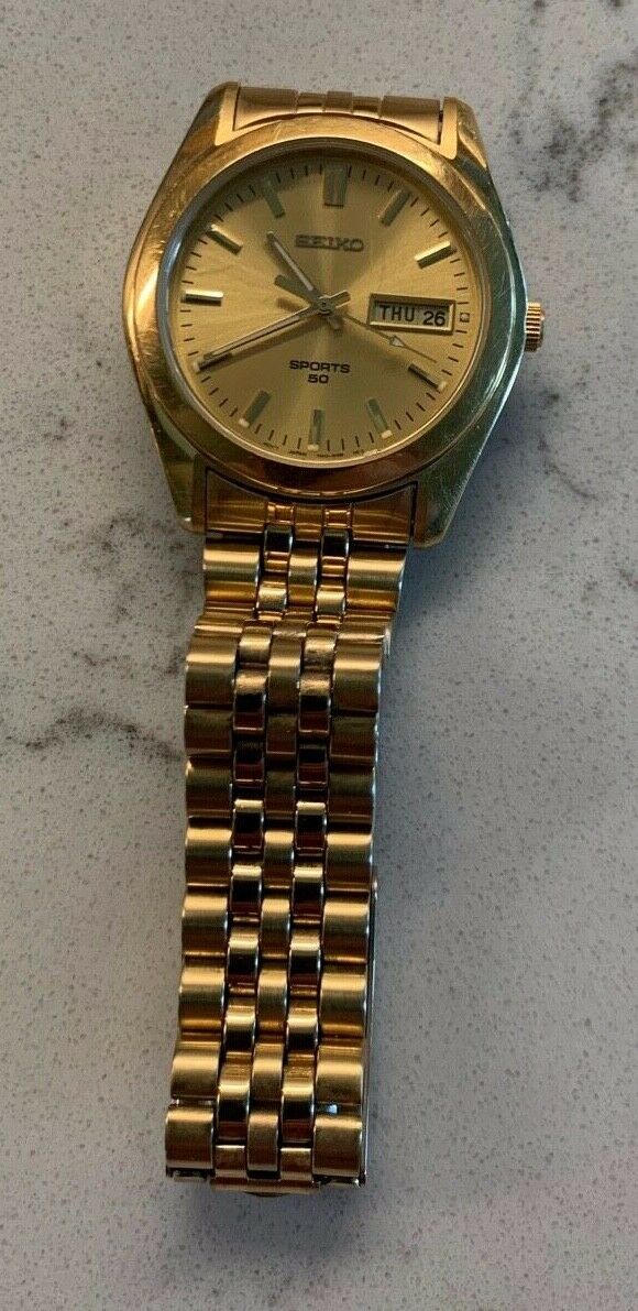 seiko sports 50 gold