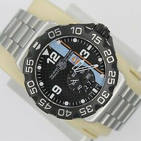 Tag Heuer WAH1013.BA0860 Gulf Oil Formula 1 Grande Date Watch Mens ...