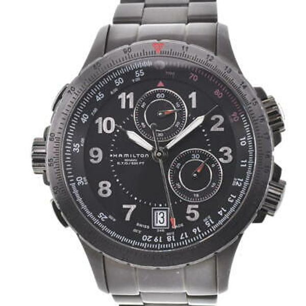 HAMILTON Khaki ETO H776720 black Dial Quartz Men's Watch T#100784 ...