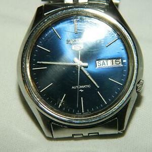 Vintage  Seiko 5 Blue Sunburst Dial 17j Automatic 7009 - 4040 Men's  Watch | WatchCharts