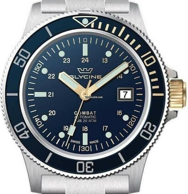 Glycine Combat Sub 42 GL 0271 Dark Blue 22 mm Stainless Steel