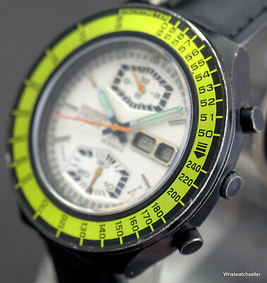 Vintage PVD Citizen 67-9178 Spaceman Automatic 8110 Chronograph