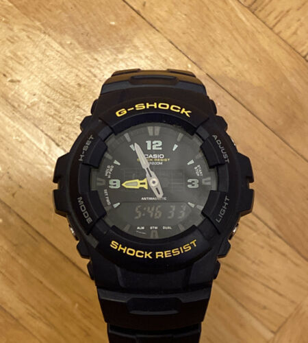 Casio g shock g100 watch used G 100 2bv blue and yellow WatchCharts