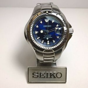 Seiko Scuba 200m Pippin SBCM007 Blue 8F35-0030 Perpetual HAQ; Full