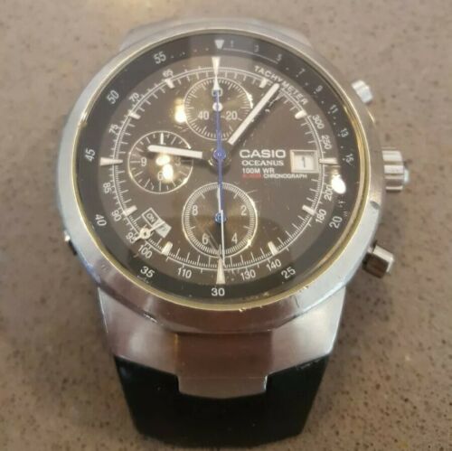 Casio oceanus 100m wr alarm online chronograph