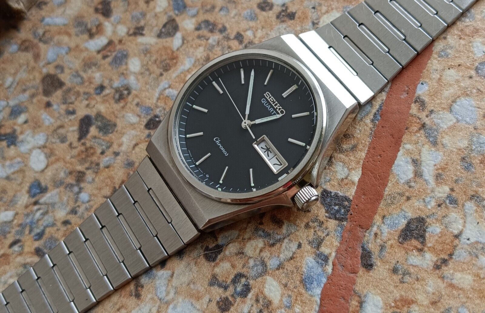 Vintage Seiko Quartz Chronos JDM 8123 632A May 1986 Kanji 