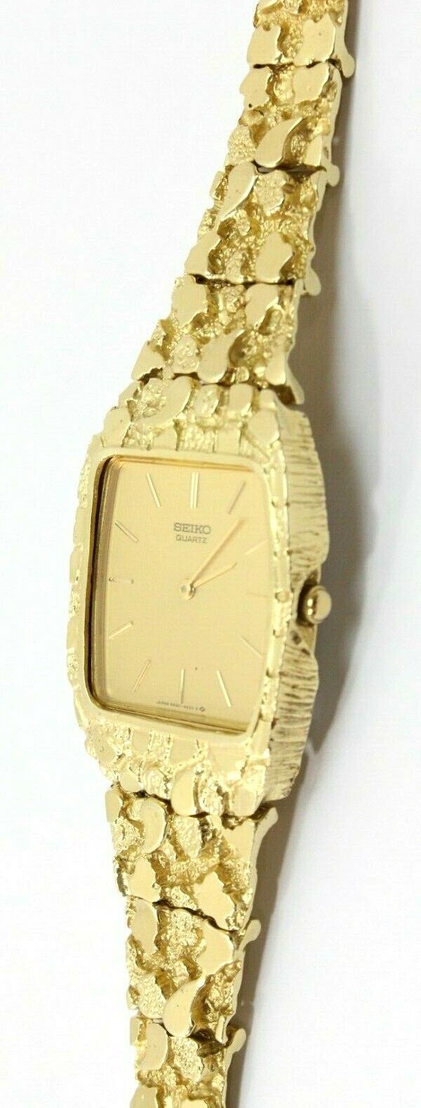 Vintage Seiko 14K YELLOW GOLD Solid Nugget Link Wrist Watch: 50 GRAMS  6530-5780 | WatchCharts