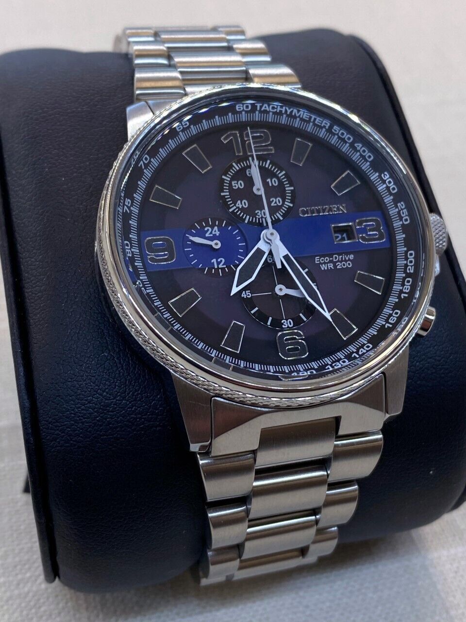 Citizen watch thin blue on sale line