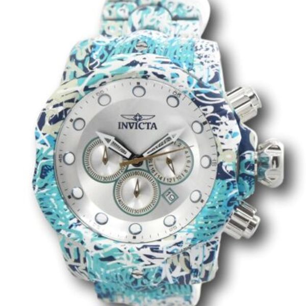 Invicta Mens 54mm Reserve VENOM Elegant SWISS Chronograph Brown Leather SS Watch