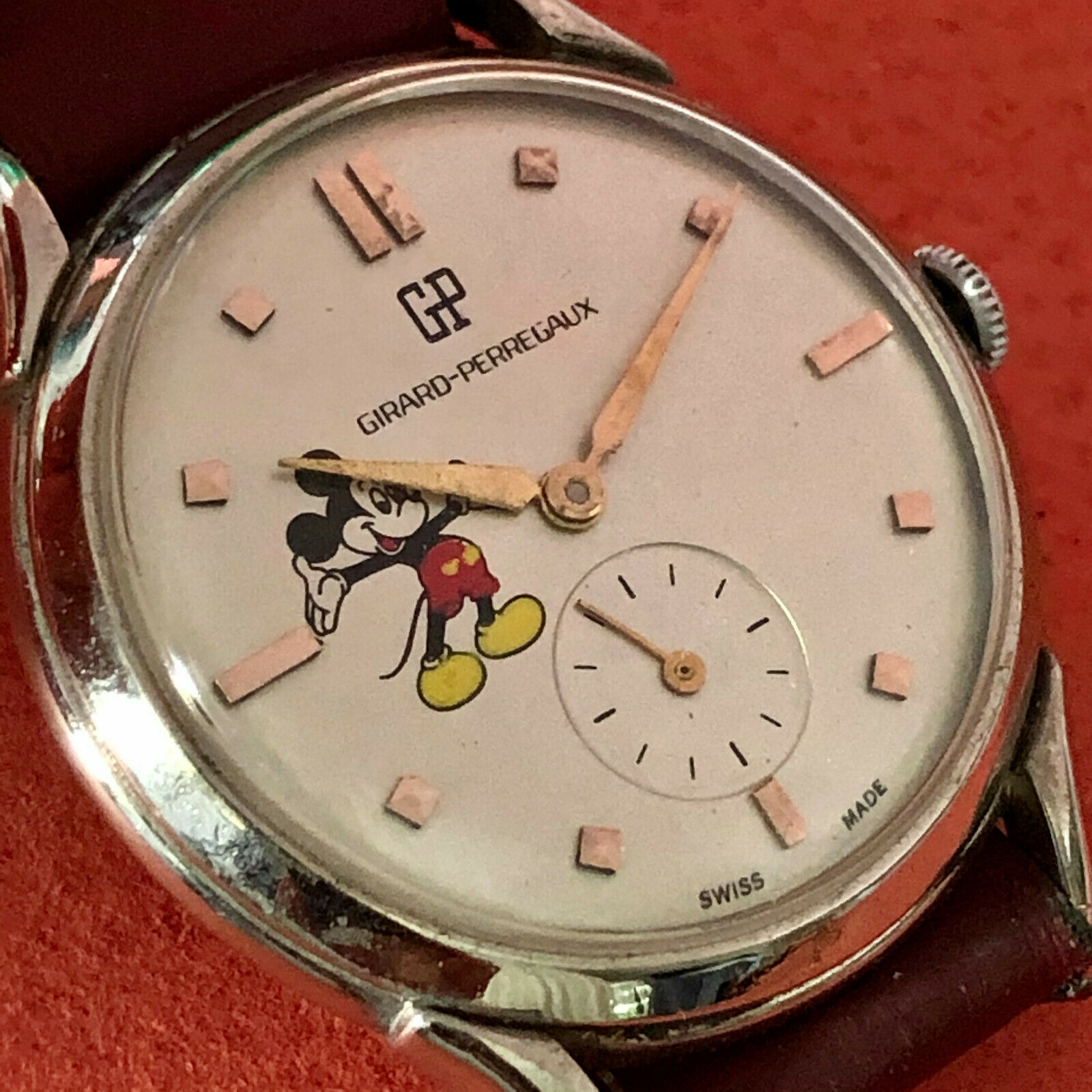 VINT GIRARD PERREGAUX MICKEY MOUSE DIAL Ca 49 NO RESERVE PRICE