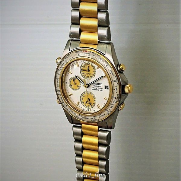 Seiko quartz world timer sports 150 | WatchCharts Marketplace