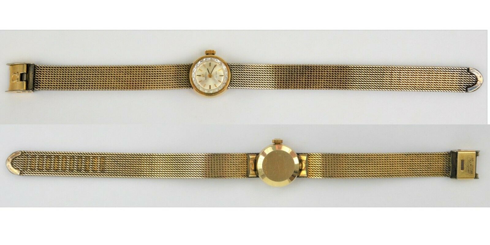 1960 s OMEGA LADYMATIC 14K GF 17j Watch JB Champion 10K GF Mesh