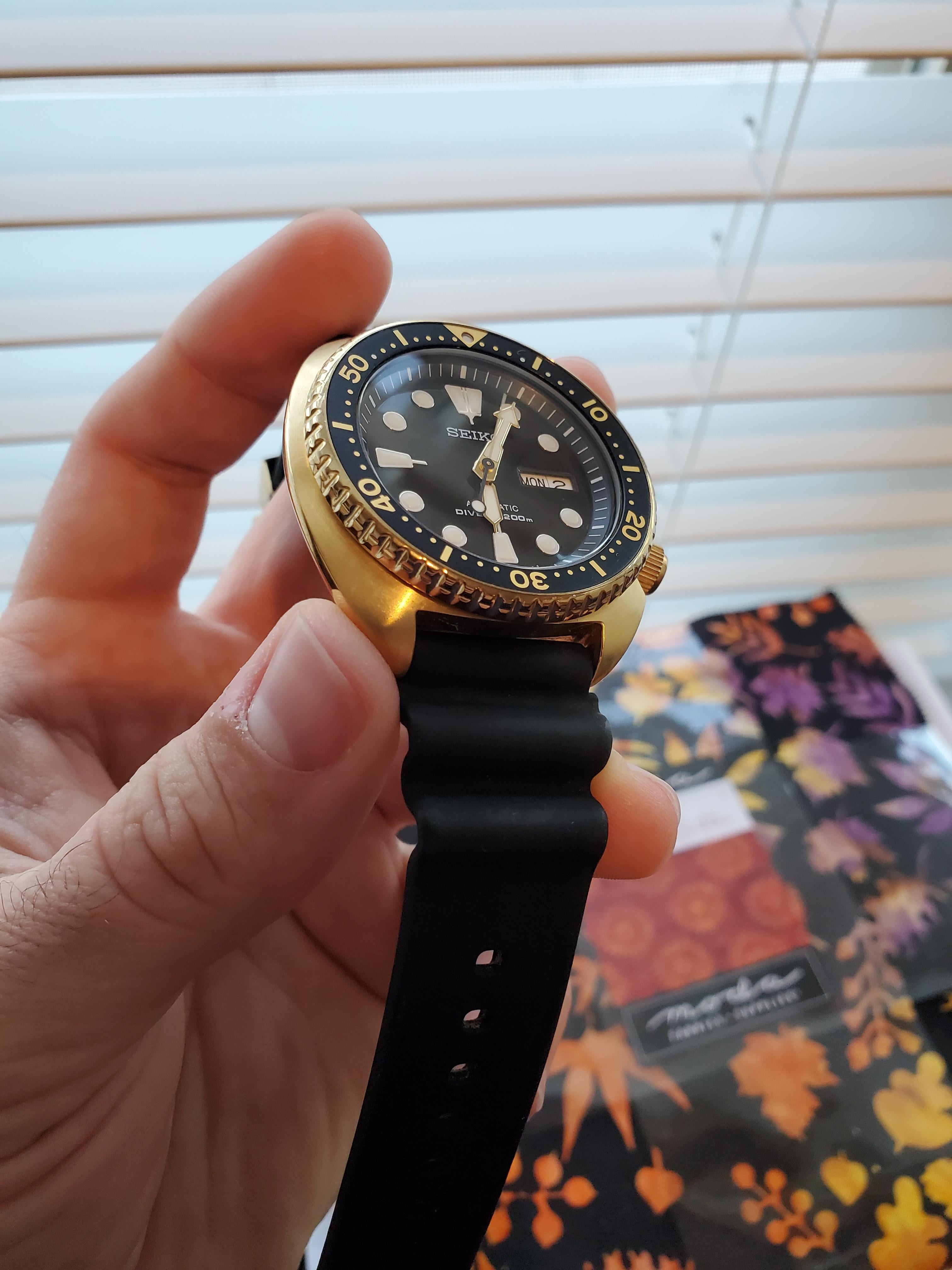 Seiko srpc44 gold on sale turtle