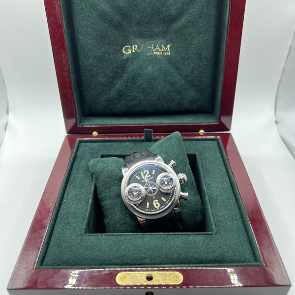 Best Graham Ruber Straps Graham Swordfish Chronograph 44mm Right Hand Rubber Strap Full Set (NO ...