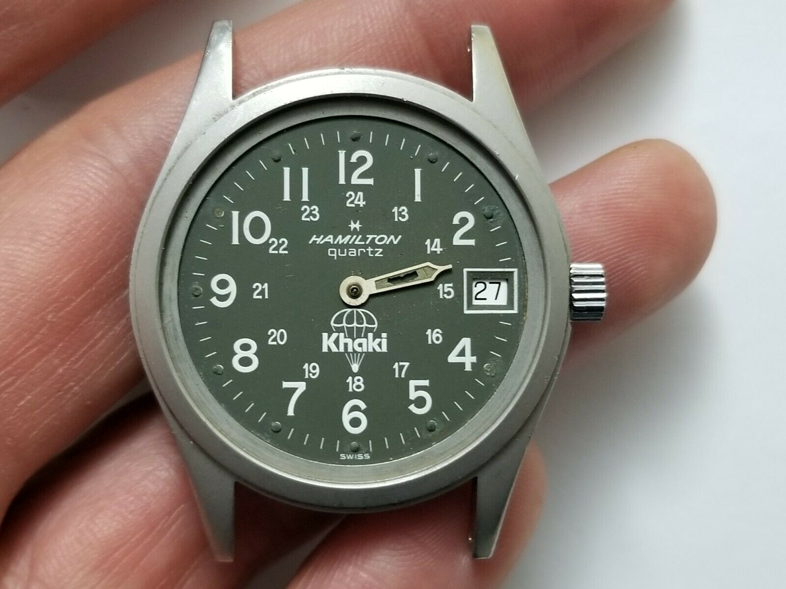 Hamilton Khaki 9365 Parachute military Quartz Rare Vintage Watch