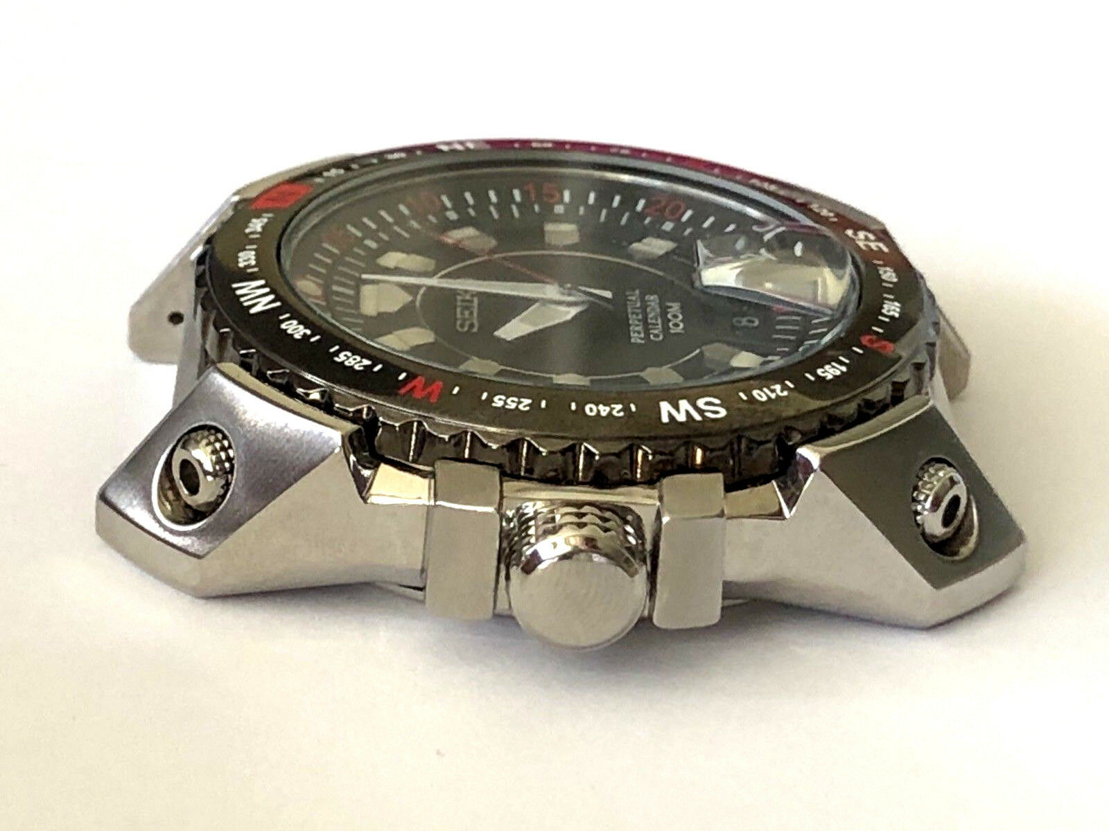 Seiko 6A32 00E0 Perpetual Calendar St Steel Mens Wrist Watch