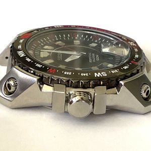 Seiko 6A32 00E0 Perpetual Calendar St Steel Mens Wrist Watch Runs