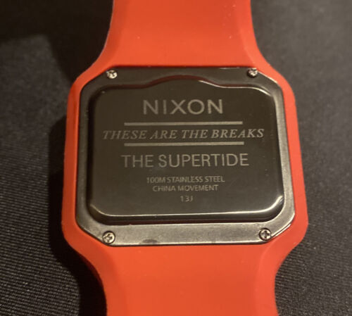 Nixon The Supertide Watch, RARE RED, Great Condition, New Battery